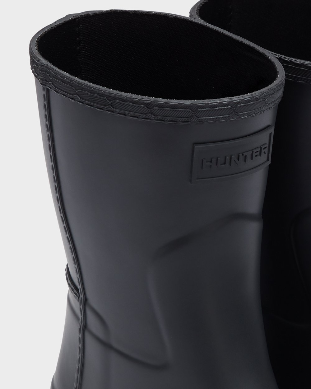 Hunter Mujer Refined Stitch Detail - Botas de Lluvia Negras - 214-HMBRKS